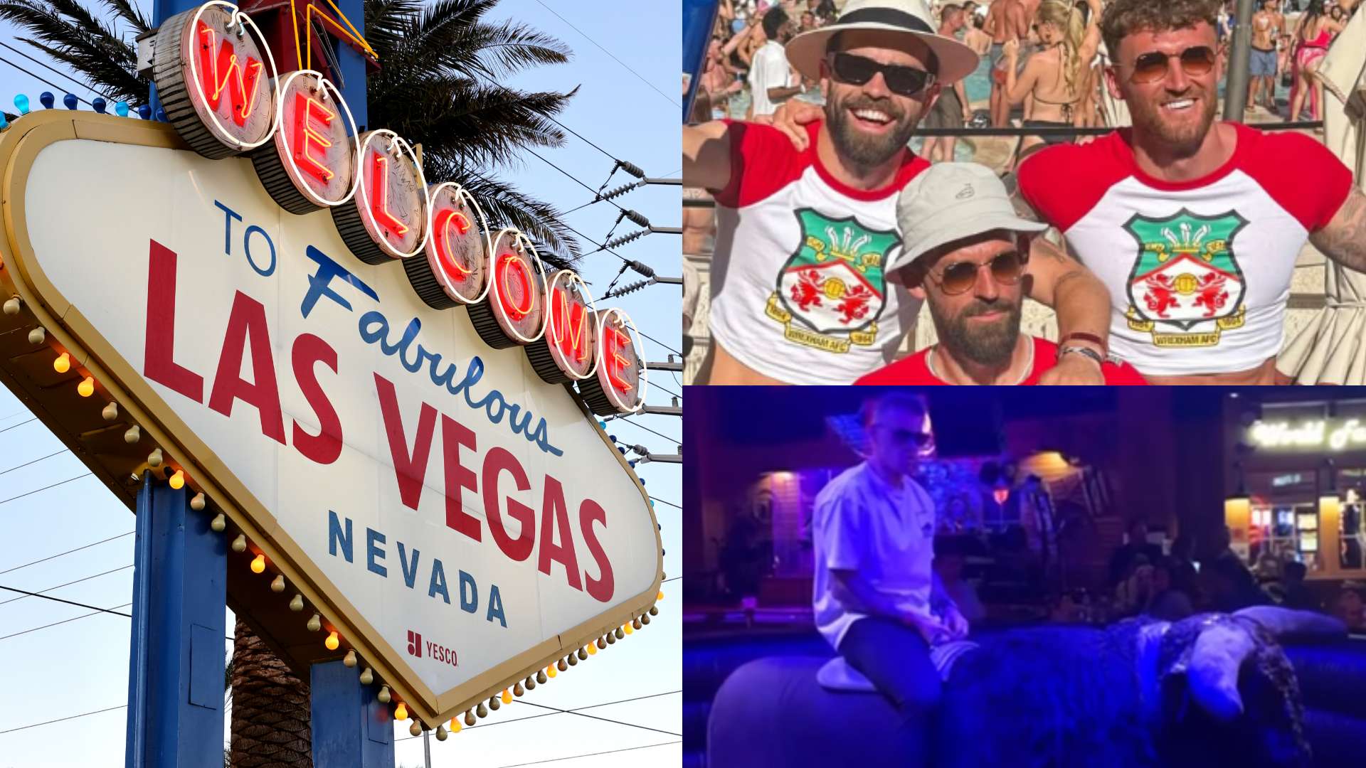 Bucking bronco & pesta kolam renang! Pesta Vegas Wrexham berlanjut