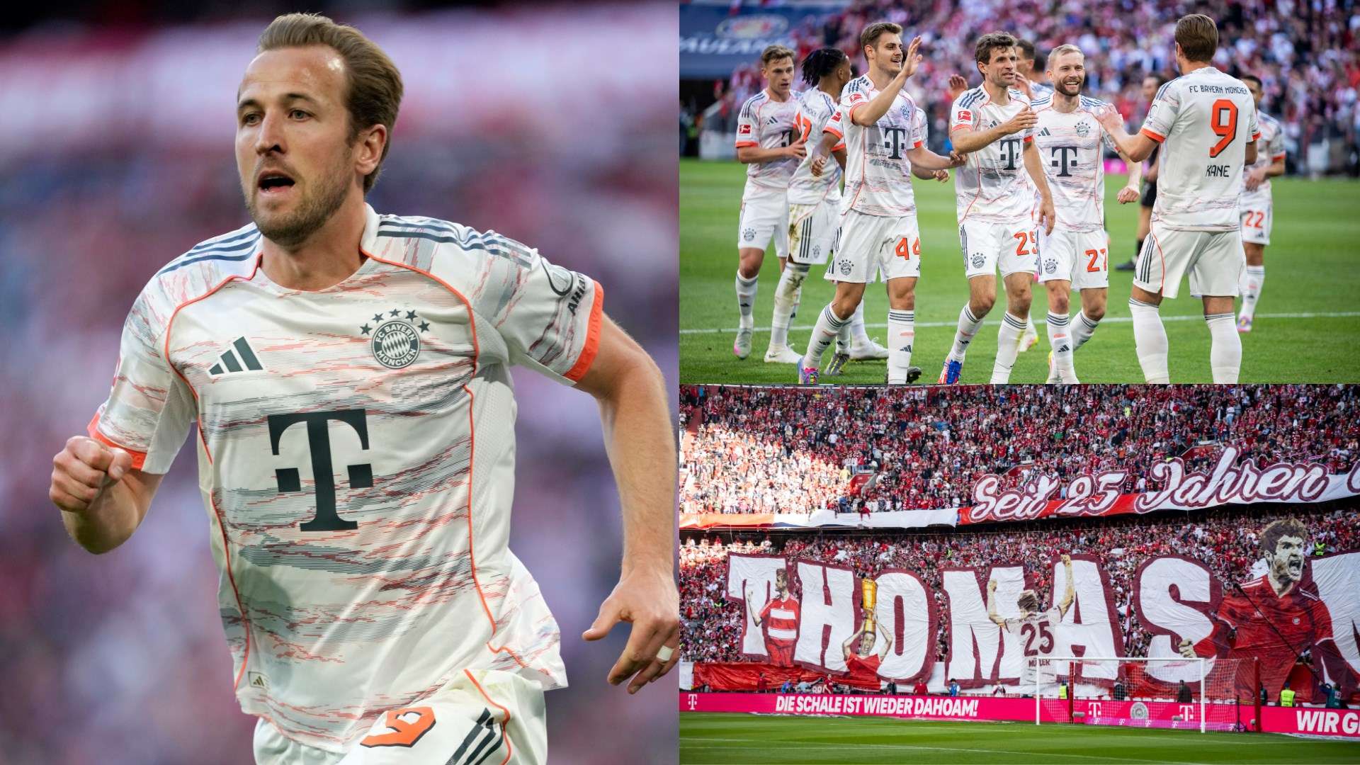 Kane merayakan kemenangan gelar dengan gol dalam pertandingan terakhir Muller di kandang.