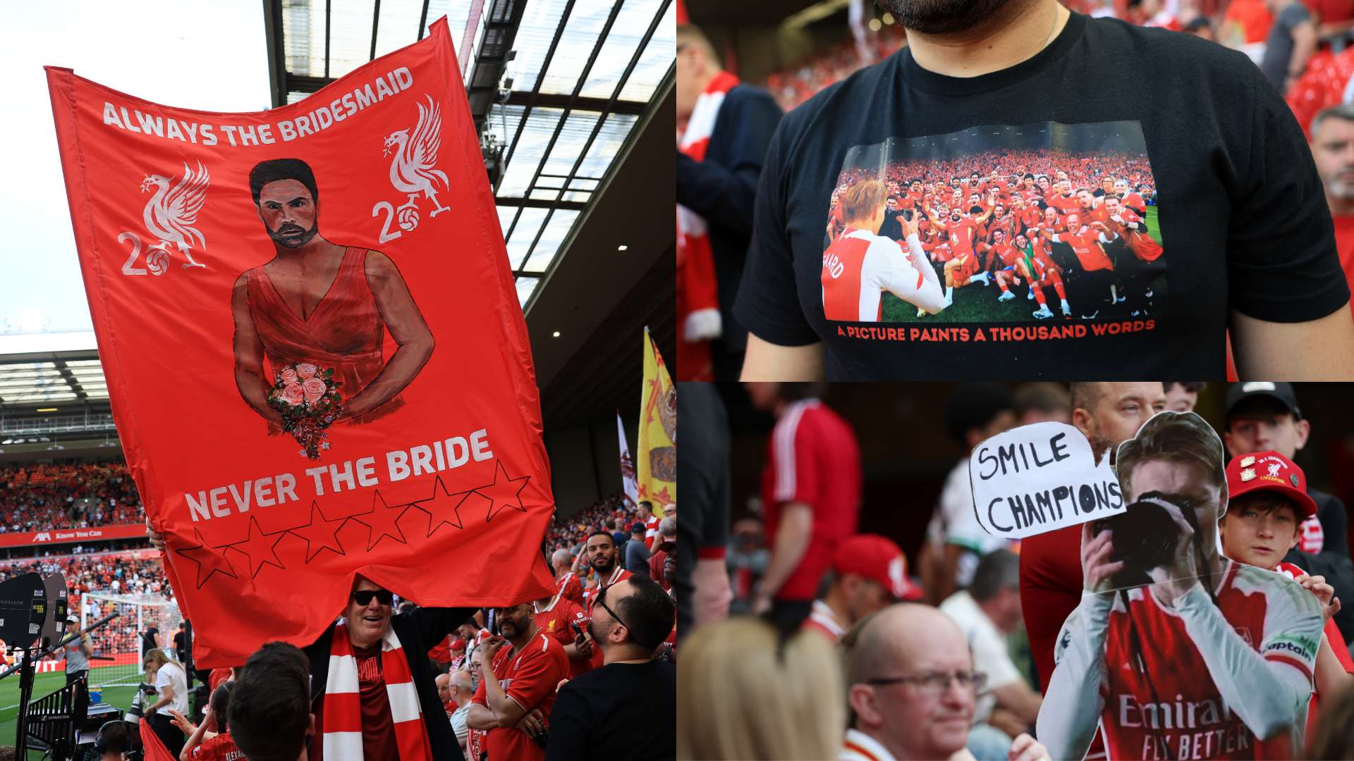 ‘Selalu jadi pengiring pengantin’ – Fans Liverpool mengejek Arteta dan Odegaard