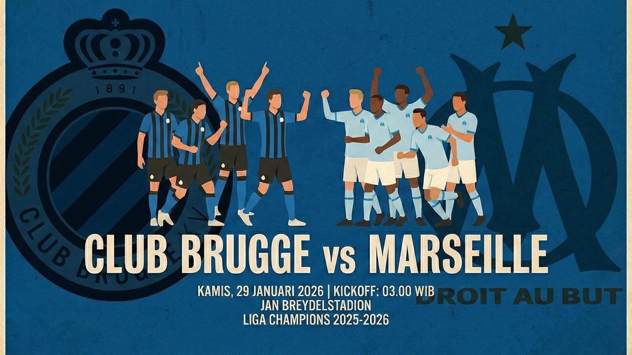 Prediksi Club Brugge vs Marseille 29 Januari 2026  